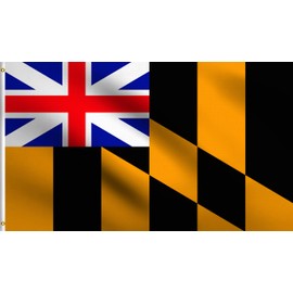 DMSE Calvert Maryland US Colonial Historical Kings Colors Flag 3X5 Ft Foot 100% Polyester 100D Flag UV Resistant (3' X 5' Ft Foot)
