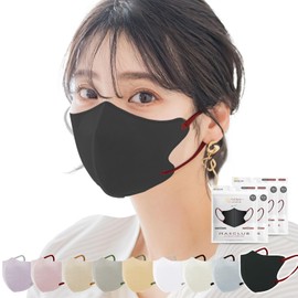 3Dマスク 10枚×4パック 薄型 軽量【適格請求書発行事業者】立体マスク 使い捨て カラーマスク 血色 小顔 極柔らかゴム紐採用 バイカラー 花粉ブロック 敏感肌が使える 乾燥肌 平ゴム採用 不織布マスク[一木良品] (グレージュ(バイカラー))