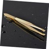 FOMIYES Essential Eyebrow Tweezers Gold Plated Stainless Steel for Precision