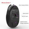 Ratón inalámbrico de carga, lindo ratón silencioso para computadora con