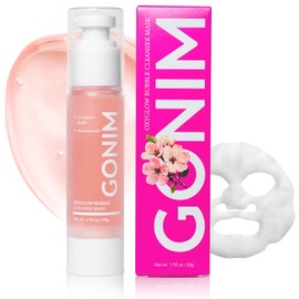 GONIM OxyGlow Bubble Mask & Foam Cleanser with Collagen, Niacinamide, 15 Amino Acids & Ceramide | Anti-Aging, Hydrating Facial Care for Sensitive Skin | Gentle Pore-Purifying & Glow-Boosting Formula
