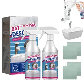 teqnizo Bathroom Descaler Cleaner Stubborn Stains Cleaner, All-Purpose Bathroom Descaler Foam Spray,Bathroom Foam Cleaner Spray,Stubborn Stains Cleaner,Limescale Cleaner(2PCS)