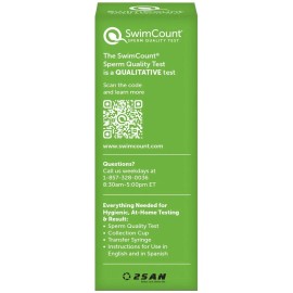 SwimCount Sperm Quality Test, 1 Single-Use Home Kit 843277100048VL