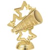 Crown Awards 6" Cheer Megaphone with Stars Trophy On White