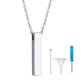 GOLDCHIC JEWELRY Cube Keepsake Urns for Ashes Mini, 316L Stainless Steel Cremation Pendant Necklace Keepsake Jewellry for Memorial