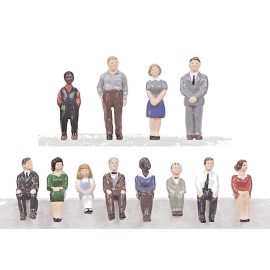 MTH Railking By MTH 30-11016 O Scale Sitting & Standing Passenger Figure Set # 1