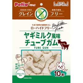 Petio Dog Treats Goat Milk Flavored Tube Gum Grain Free, 10 Count (x1)
