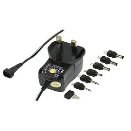 Guilty Gadgets UK 3 PIN UNIVERSAL AC/DC POWER SUPPLY ADAPTOR PLUG 600mA 3v 4.5v 6v 7.5v 9v 12v