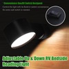 Homdec12V RV LED Bedside Reading Light with Switch, 350° Rotatable