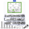 128-Piece M8 Screws Set, Cylinder Head Screws Nut Sets, Stainless