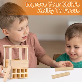 SZSMW Pack of 40 Wooden Blocks - Wooden Crafts - Wooden Blocks for Crafts - Suitable for Carving Exercises, DIY Decoration, Model Making, etc., Can Be Used for Various Projects (11 x 2.2 x 0.8 cm)