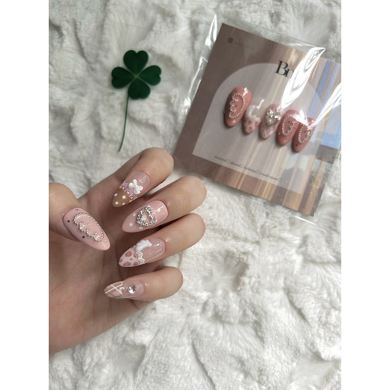 Cutie Gyaru Handmade Nail Tips / 큐티갸루 수제네일팁