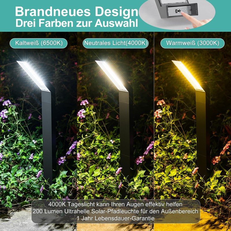 AGOTD Solar Light for Outdoor Garden, Pack of 2 Solar