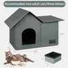 Cat Houses for Outdoor Cats-Large Weatherproof Cat Bed for Indoor