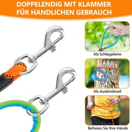 Aystkniet Recall Lead, Long Dog Lead 30 m with 2 Swivel Hooks, Reflective Threads and Soft Rubber Handle, Training Lead for Small, Medium and Large Dogs, Strong Running Lead for Dogs up to 100 kg