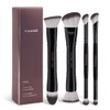 MAANGE Brochas Maquillaje, 4 Brochas de Maquillaje Premium de Doble