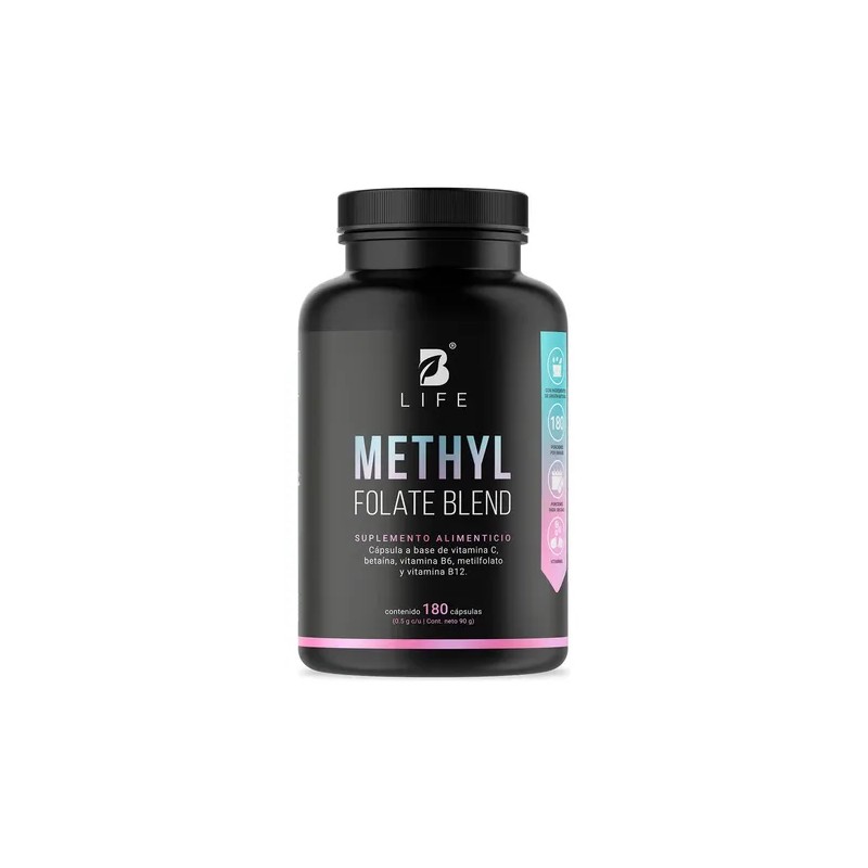 Metil Folato 180 Caps Betaína Methyl Folate Blend Life Sabor