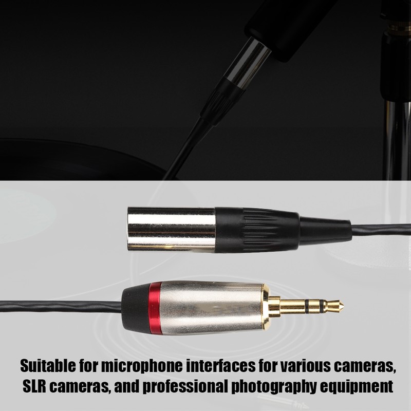 3.5mm Male to Mini XLR 3pin Male Audio Cable Adapter