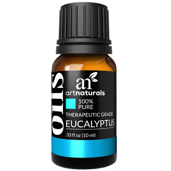 artnaturals 100% Pure Eucalyptus Essential Oil - (.33 Fl Oz / 10ml) - Undiluted Therapeutic Grade Fragrance - Soothe Calm and Humidify - for Aromatherapy Diffuser, Steam Room, Suana, Humidifier