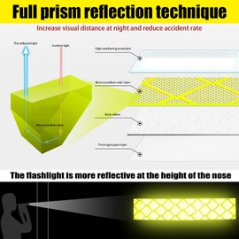 Reflective Stickers - 40pcs, Diamond Grade Hi-Vis Waterproof Reflective Sticker Decals for Car Bumper, Bike, Helmet, Backpack - 1.18in x 3.25in (3cm x 8cm) (Red)