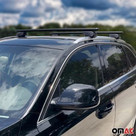 OMAC Lockable Roof Rack Cross Bars Luggage Carrier for Acura MDX 2022-2025 Black 2Pcs