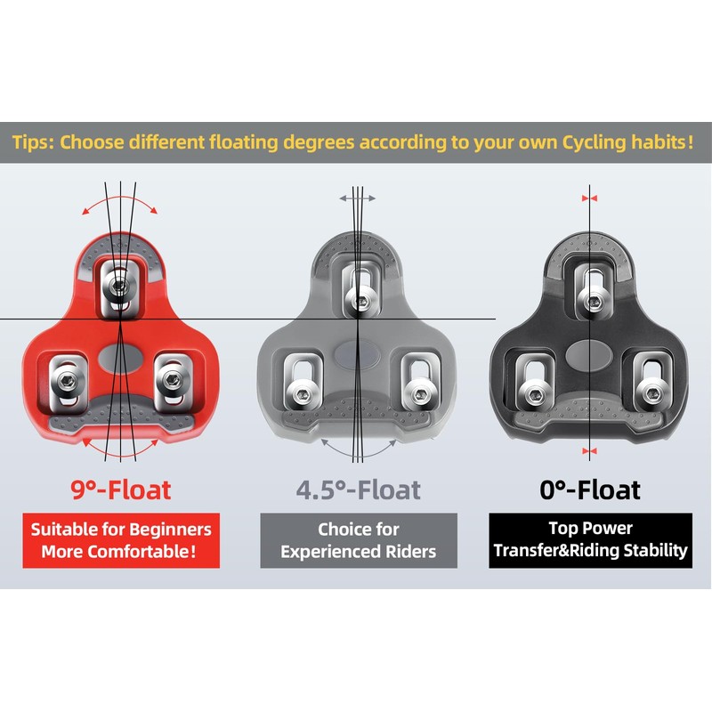 NAACOO KEO Cleats Compatible Bicycle Cleats, red