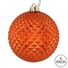 Vickerman 4" Christmas Ornament Ball, Burnished Orange Durian Ball with