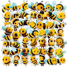 Sticker Pack of 50 Small Bee Stickers Water Bottles Small Bee Phone Guitar Skateboard Computer Suitcase Bicycle Dragon Vinyl Stickers Waterproof Aesthetic Stickers for Teenagers