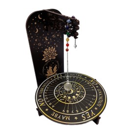 AB India Crafts Handgefertigtes Vintage Pendel Set 7 Chakra Edelsteine Quarz Kristall | Metaphysik Esoterik Hexerei