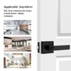 Probrico Entry Door Levers Matte Black with Keys, Heavy Duty