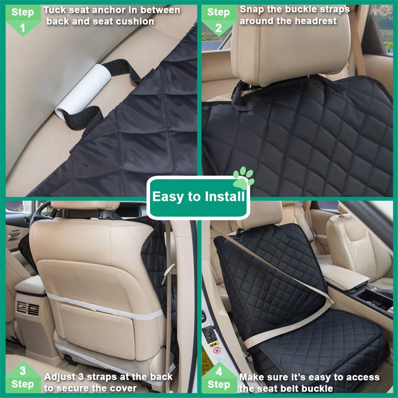HAPYFOST Waterproof Front Seat Cover Dog Car Seat Covers Nonslip