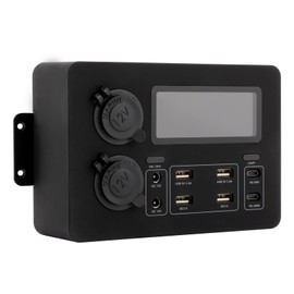 Mini Power Box, 12V DC Multifunctional Portable Power Distribution Box with 2 Sockets + 4 Anderson + 4 USB + 2 PD for Outdoors RV Camping Fishing Emergency