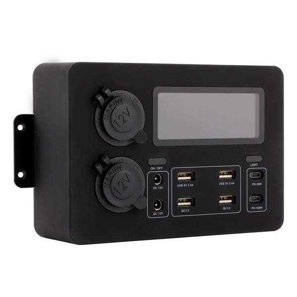 Mini Power Box, 12V DC Multifunctional Portable Power Distribution Box