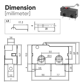 12-Pack Micro Limit Switch with Curved Hinge Lever, Momentary Snap-in Miniature Micro Switch, 5A 125/250V AC, 12V DC SPDT 3Pin 1NO/1NC Limit Switch for Microwave Oven Door Freezer Arcade, KW12