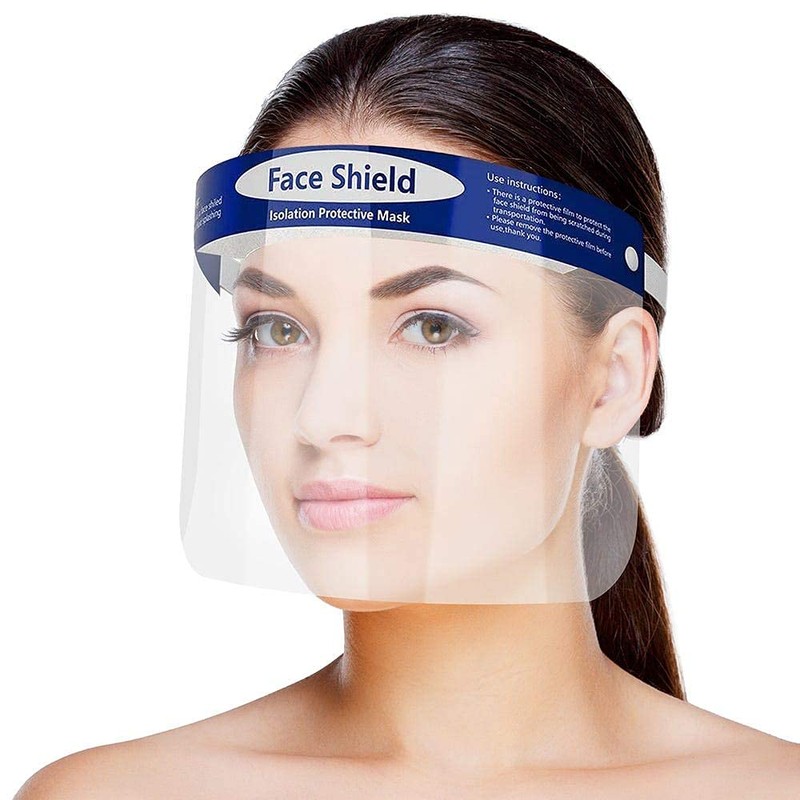 Komonee Face Shield Reusable Plastic Safety Visor Screen Transparent Cover