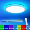BLNAN RGB Led Flush Mount Ceiling Light with Remote Control,