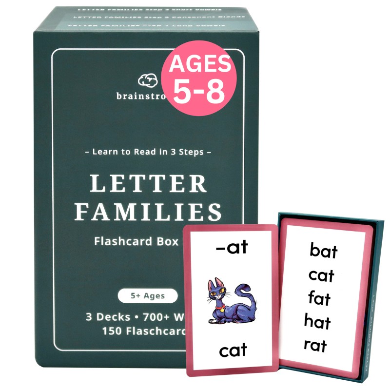 Brainstrong Phonics Flashcards - Brainstrong Letter Families - Box Set