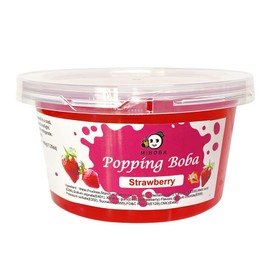 Strawberry Popping Boba Pearls Bursting Boba Pearls for Bubble Tea, Popping Juice Boba Balls, Bomb Boba Pearl Balls - 490g(17.25oz)