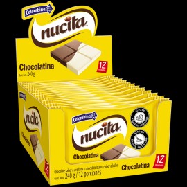 Colombina Nucita Milk Chocolate Hazelnut Flavored bars Colombina 12 pack chocolatinas