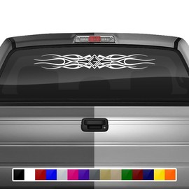 Sticky Creations God is Greater Decal Sticker Windshield Window Vinyl Graphic Banner Tribal Flame Decoration for Car Truck SUV Auto Vehicle Than The Highs and Lows 36"x4.25"+ (Design #130-01)