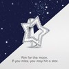 CHAMOON® Women's Star Charm Pendant 925 Sterling Silver Leather Bracelet,