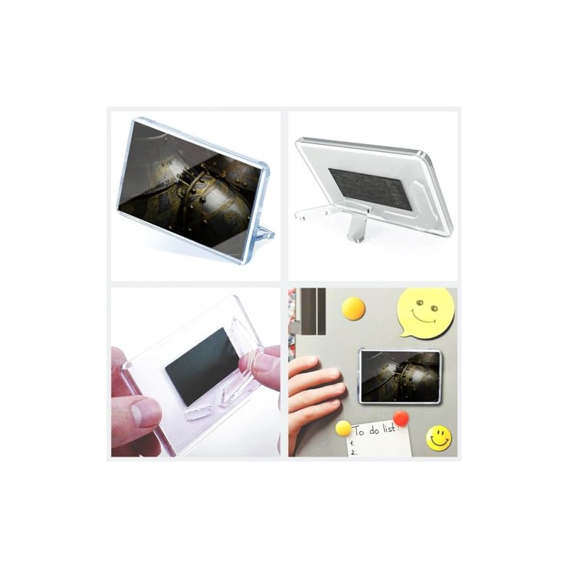 Classic Rectangle Magnet with Stand - Medieval Knights Armor History