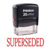 Printtoo Self Inking Rubber Stamp Office Stationary SUPERSEDED Custom Stamp-Red