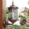 YIYIBYUS Outdoor Wall Lantern, Aluminum Glass Lantern Wall Sconce Light