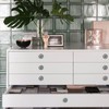 Elohiym 6 Pack Black Star Cabinet Knobs, Crystal Glass Dresser