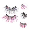 Baluue 2sets Girls Decorative Fake Lashes Glitter Eyelash Extensions Luminous