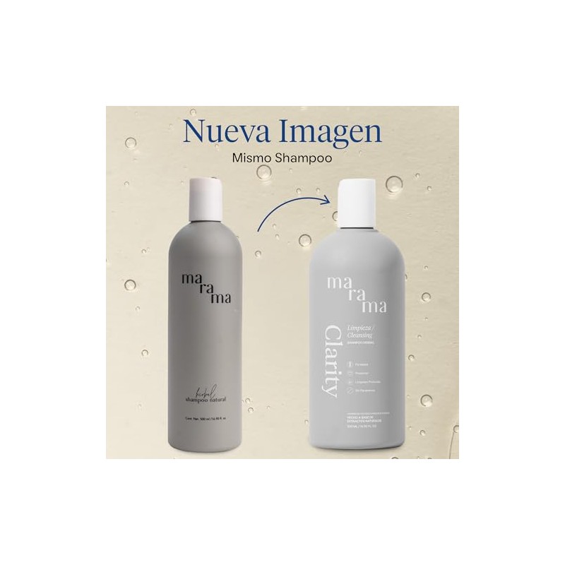 MARAMA | Clarity Shampoo sin Parabenos - Herbal Shampoo -