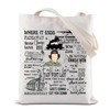 BZ Tote Bag Song Lyric Quotes Reusable Grocery Shopping Bag