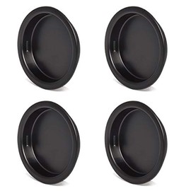 HOMOTEK 4 Pack Closet Door Finger Pull 1-3/4â, Black Small Size Easy Snap in Installation, Fits a 3/8âDepth x 1-3/4" Diameter Opening Hole