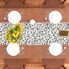 Musical Notes Table Runner Black and White Musical Notes Tablecloth